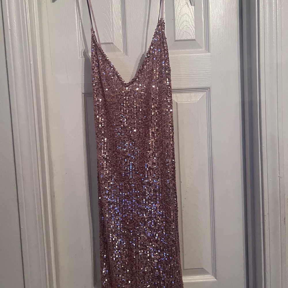 Victoria's Secret Sequin Mini Dress in Rose Gold